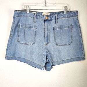 Universal Thread Denim Highest Rise A-Line Shorts Sz 14 Country Boho Cowgirl